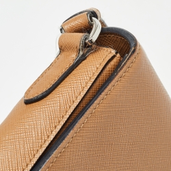 مملوكة مسبقًا Prada Brown Saffiano Leather Sound Top Handle Bag
