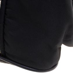 Pre Owned Prada Black Tessuto Framed Satchel