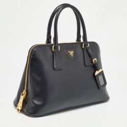 Pre Owned Prada Black Saffiano Leather Medium Promenade Satchel