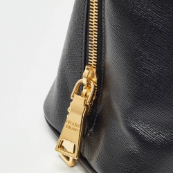 Pre Owned Prada Black Saffiano Leather Medium Promenade Satchel