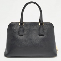 Pre Owned Prada Black Saffiano Leather Medium Promenade Satchel