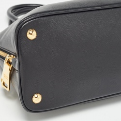 Pre Owned Prada Black Saffiano Leather Medium Promenade Satchel
