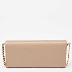 Pre Owned Prada Beige Vitello Move Leather Wallet on Chain