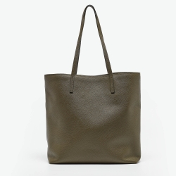 Prada Olive Green Saffiano Cuir Leather Triangle Logo Tote