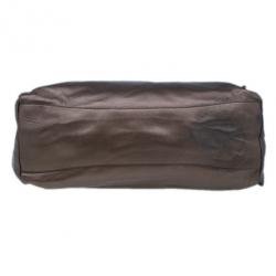 Pre Owned Prada Bronze Metallic Nappa Ruffle Bag