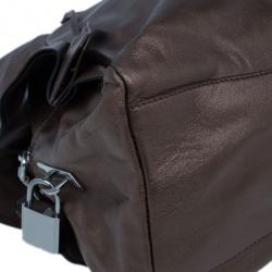 Pre Owned Prada Bronze Metallic Nappa Ruffle Bag