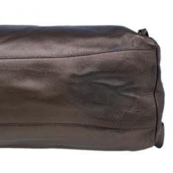 Pre Owned Prada Bronze Metallic Nappa Ruffle Bag