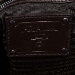 Pre Owned Prada Bronze Metallic Nappa Ruffle Bag