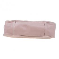 Pre Owned Prada Pink Leather Studded Shoulder Bag
