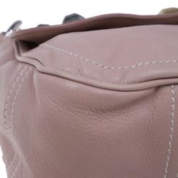 Pre Owned Prada Pink Leather Studded Shoulder Bag