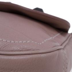 Pre Owned Prada Pink Leather Studded Shoulder Bag