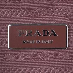 Pre Owned Prada Pink Leather Studded Shoulder Bag