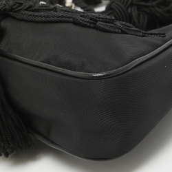 Pre Owned Prada Black Nylon Mini Passamaneria Crossbody Bag