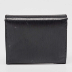 مملوكة مسبقًا Prada Black Vittello Move Leather Trifold Wallet