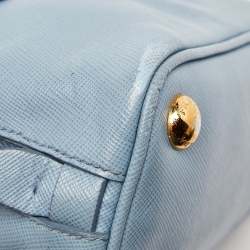 Pre Owned Prada Light Blue Saffiano Leather Mini Promenade Crossbody Bag