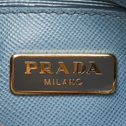 Pre Owned Prada Light Blue Saffiano Leather Mini Promenade Crossbody Bag