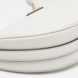 Prada Off White Leather Arqué Hobo