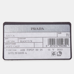 Prada Off White Leather Arqué Hobo