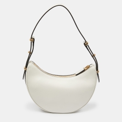 Prada Off White Leather Arqué Hobo