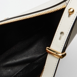 Prada Off White Leather Arqué Hobo