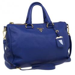 مملوكة مسبقًا Prada Purple Vitello Daino Zip Tote