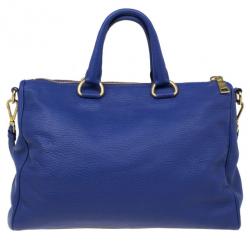 مملوكة مسبقًا Prada Purple Vitello Daino Zip Tote