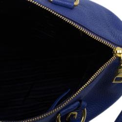 مملوكة مسبقًا Prada Purple Vitello Daino Zip Tote