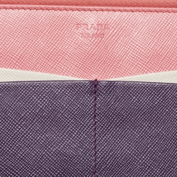 Pre Owned Prada Black Saffiano Leather Long Wallet