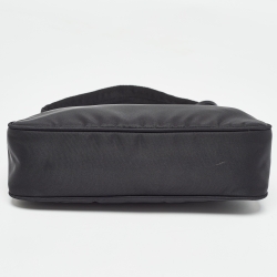 Prada Black Nylon Re-Edition 2000 Baguette Bag
