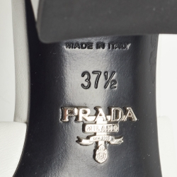 Prada White Quilted Leather Slide Sandals Size 37.5