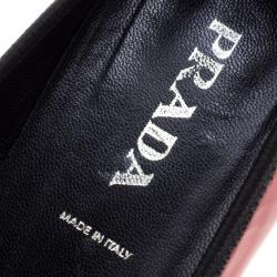 Pre Owned Prada Red Patent Leather Bow Ballet Flats Size 37