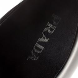 Pre Owned Prada Black Patent Leather Ankle Boots Size 39