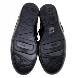 Pre Owned Prada Sport Navy Blue Suede Lace Up Sneaker Size 38.5