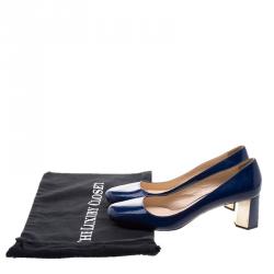 Pre Owned Prada Blue Patent Leather Pumps Size 39