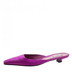 Prada Purple Satin Mules Size 39