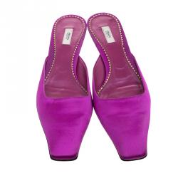 Prada Purple Satin Mules Size 39