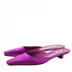 Prada Purple Satin Mules Size 39