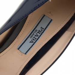 Pre Owned Prada Blue Patent Leather Pumps Size 37