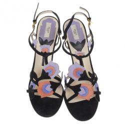 Pre Owned Prada Tulip T Strap Sandals Size 38.5