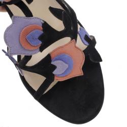 Pre Owned Prada Tulip T Strap Sandals Size 38.5