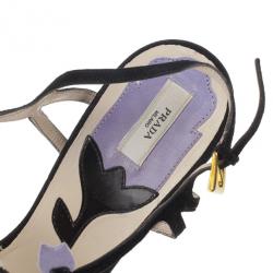 Pre Owned Prada Tulip T Strap Sandals Size 38.5