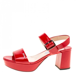 Prada T-strap Red Bottom Heels 35