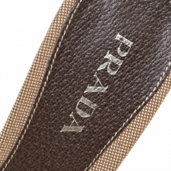 Prada Beige Printed Canvas Sandals Size 37