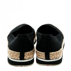 Pre Owned Prada Sport Black Canvas Espadrille Loafers Size 35.5