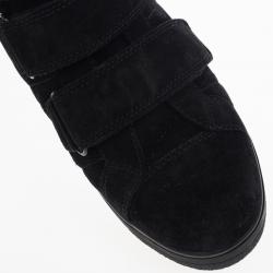 مملوكة مسبقًا Prada Sport Black Suede Wedge Hi-Top Sneakers Size 37.5