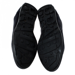 Pre Owned Prada Blue Suede Lace Up Sneakers Size 36