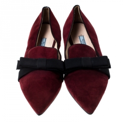 prada pointed toe loafers
