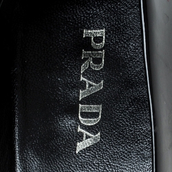 Pre Owned Prada Black Patent Leather Square Toe Block Heel Pumps Size 38