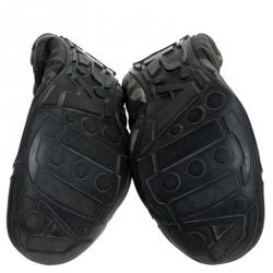 Pre Owned Prada Sport Black Camouflage Nylon and Leather Ballet Flats Size 38