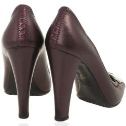 مملوكة مسبقًا Prada Sport Purple Metallic Open Toe Pumps Size 37.5